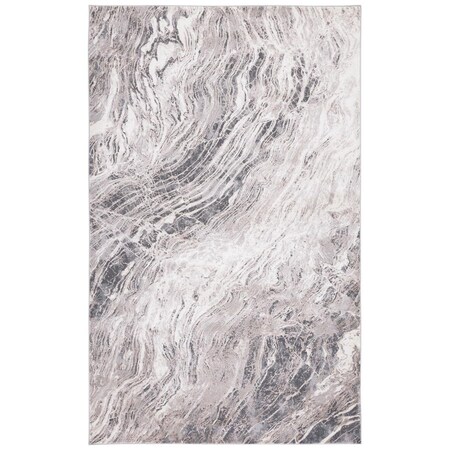 Safavieh 5 ft. 3 in. x 7 ft. 6 in. Vogue Gray & Ivory Power Loomed Rectangle Area Rug VGE162F-5
